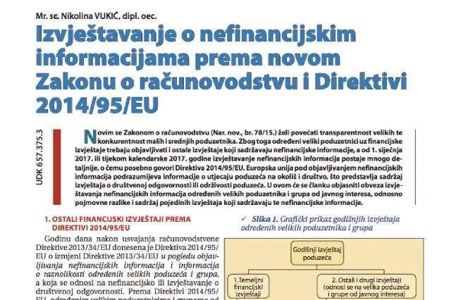 Izvještavanje o nefinancijskim informacijama
